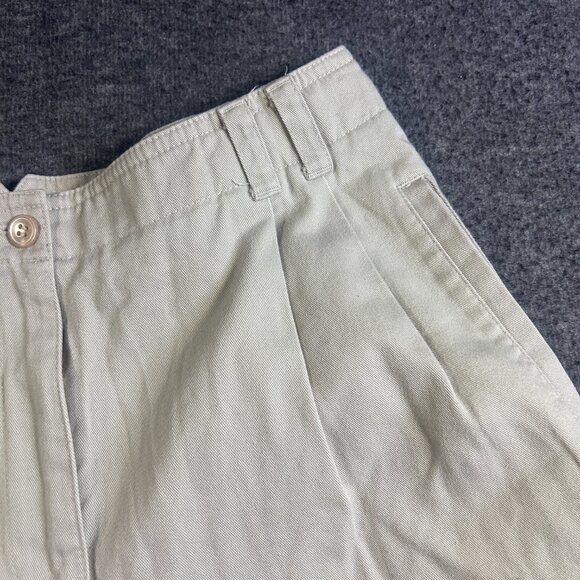 VIntage 90's Liz Claiborne Shorts Womens 6 Khaki High Rise Pleated Preppy - Picture 9 of 11